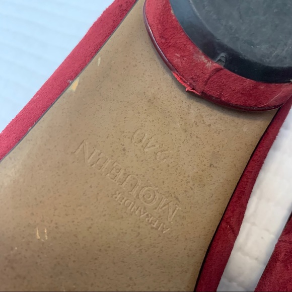 Alexander McQueen burgundy skull loafers - Picture 3 of 10